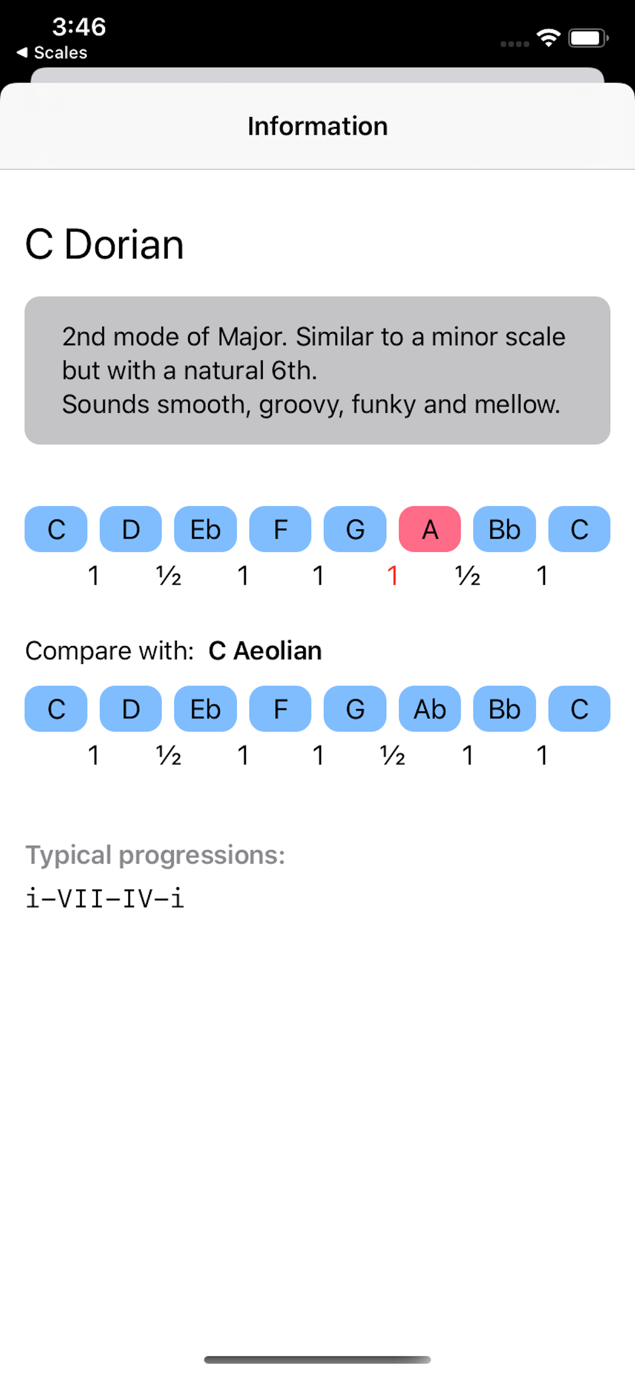 Scales calculator screenshot 3