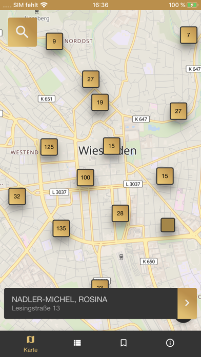 Stolpersteine in Wiesbaden Screenshot