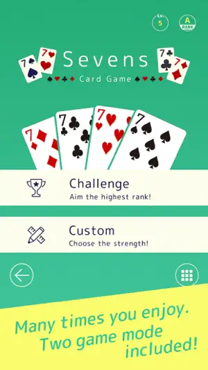Sevens - Fun Classic Card Game screenshot 3