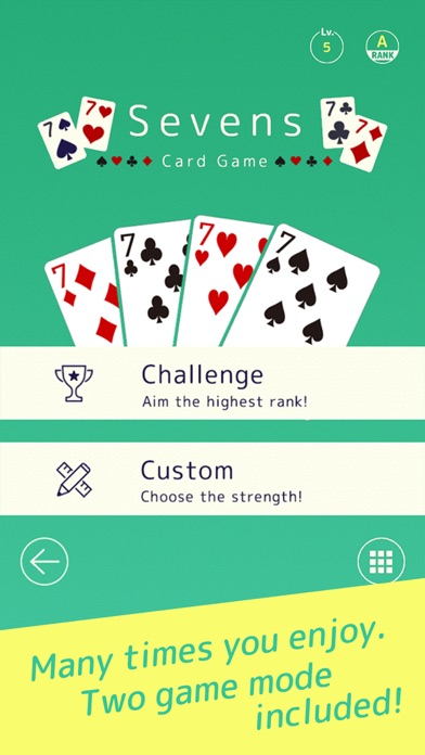 Sevens - Fun Classic Card Game Screenshot