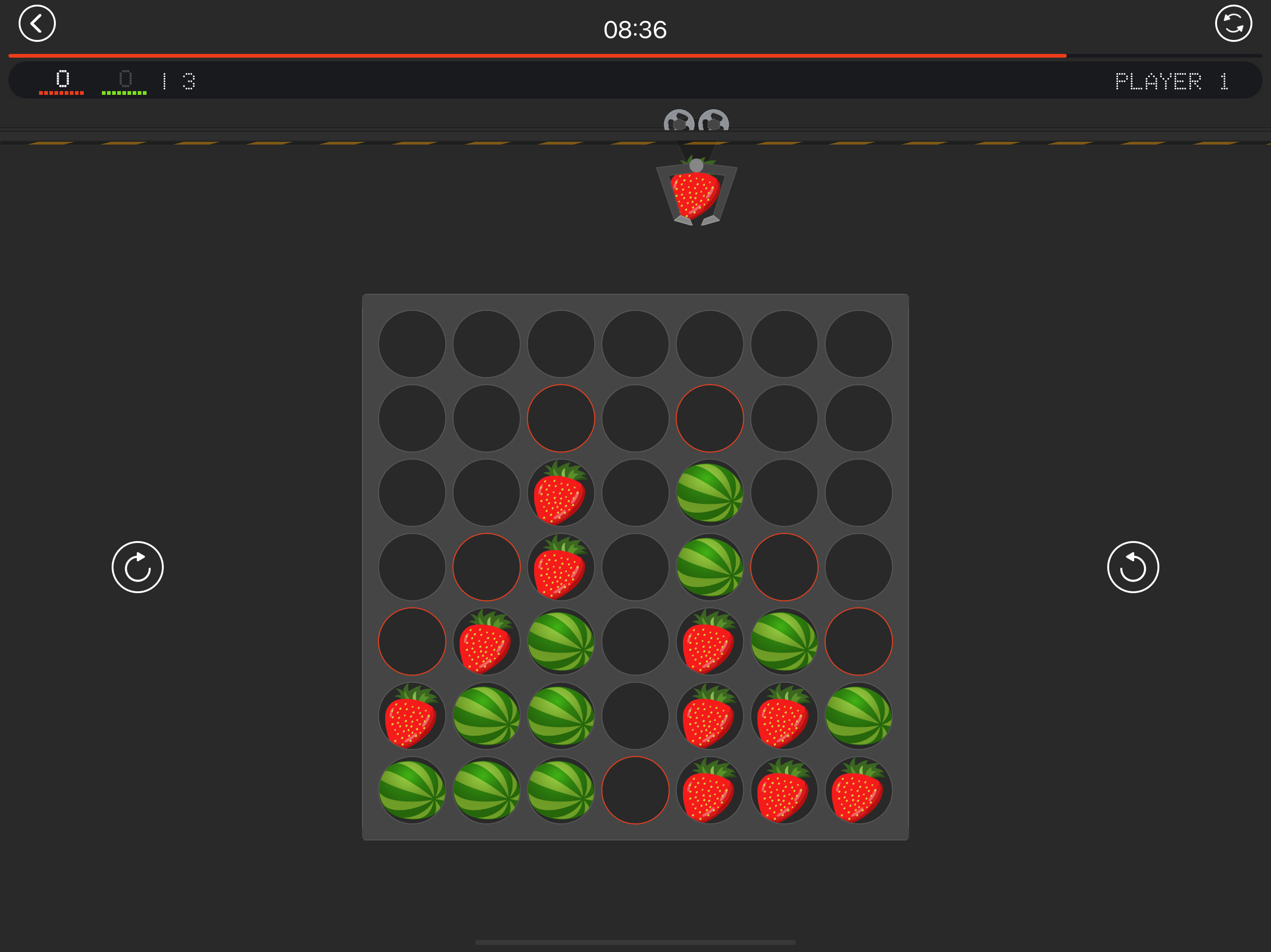 4 in a row. Brain game