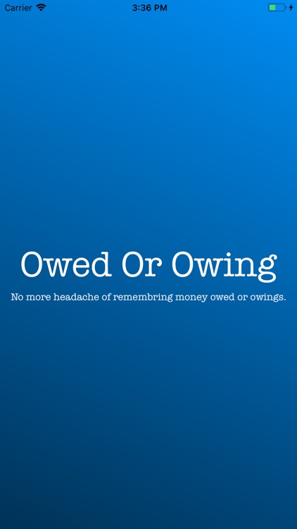 OwedOrOwing