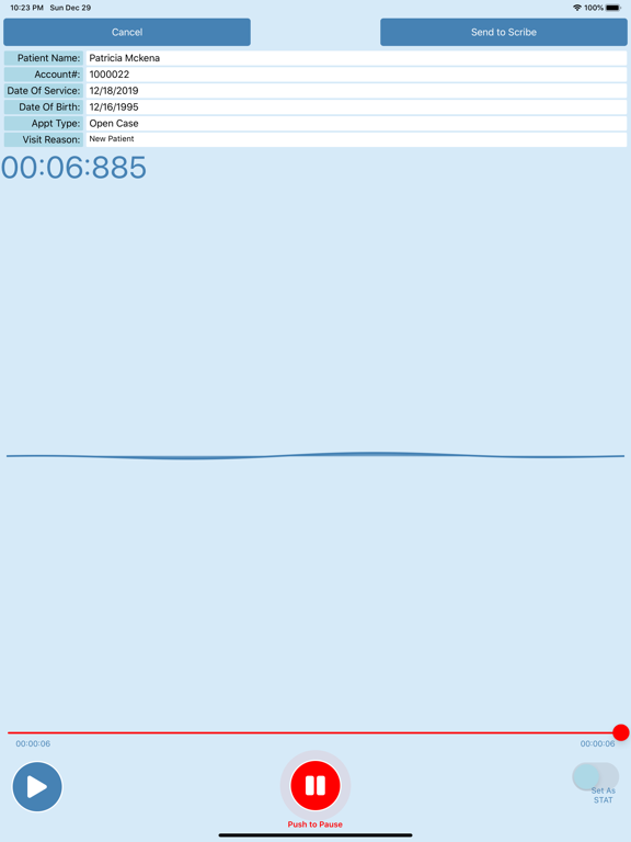 vScribe iPad screenshot 3 - Medical app