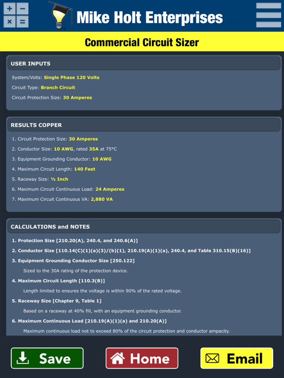 Mike Holt's Electrical Toolbox iPad screenshot 4 - Utilities app