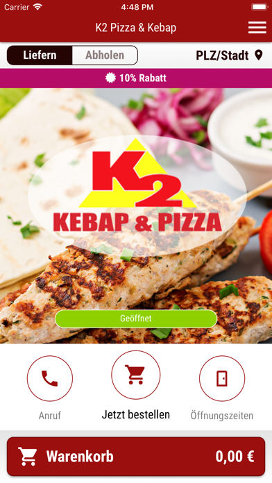 Screenshot #1 pour K2 Pizza & Kebap