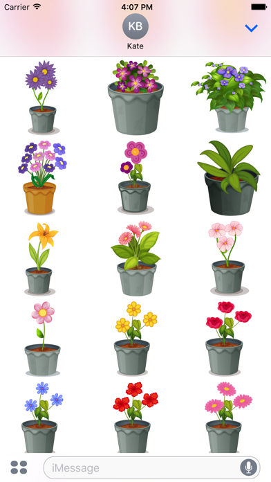 Flower Power Emoji Stickersのおすすめ画像5
