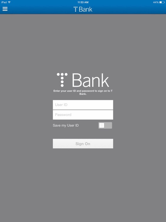 T Bank for iPad