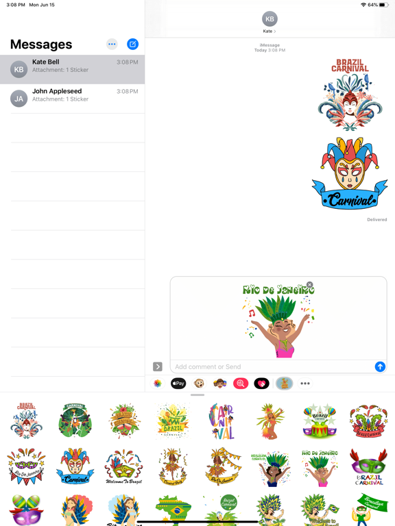 Screenshot #5 pour Brazil Rio De Janeiro Stickers