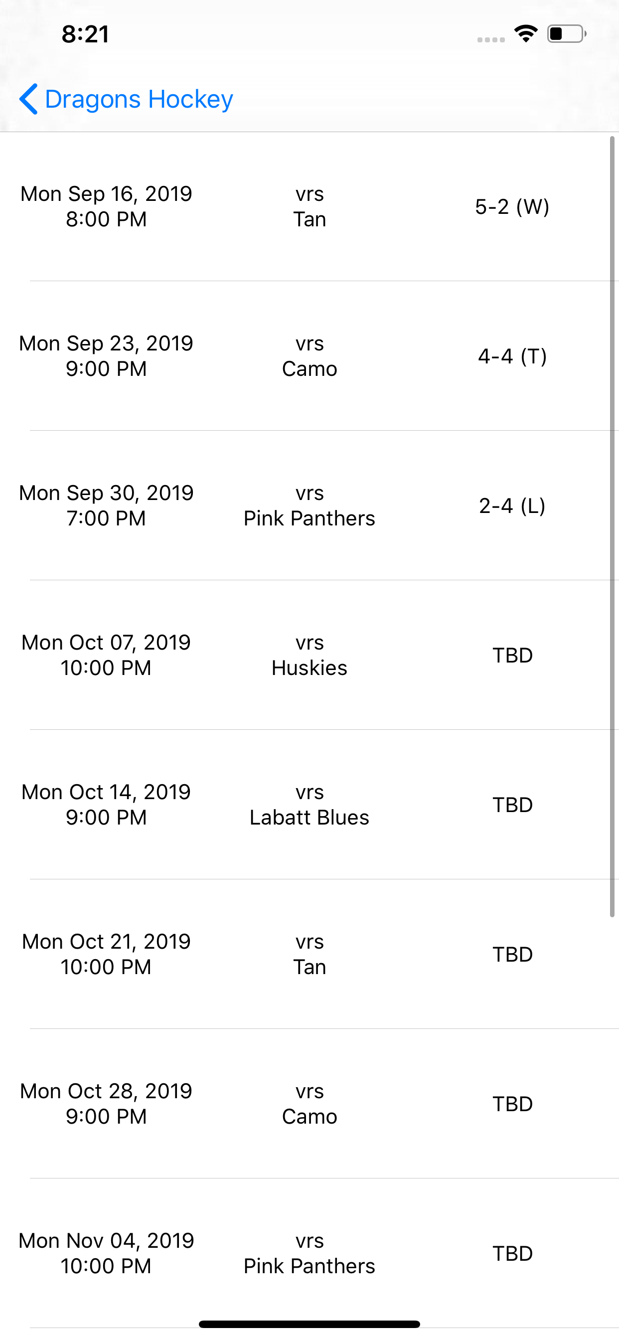 Dragons Hockey screenshot 3