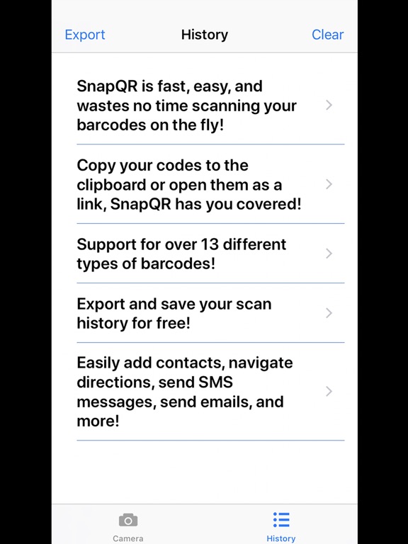 SnapQR iPad screenshot 2 - Utilities app