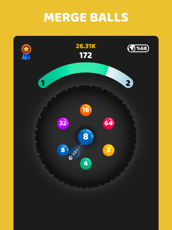 2048 Circle Blast iPad screenshot 1 - Games app