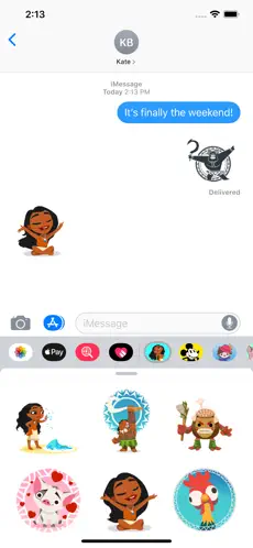 Capture 1 Disney Stickers: Vaiana iphone