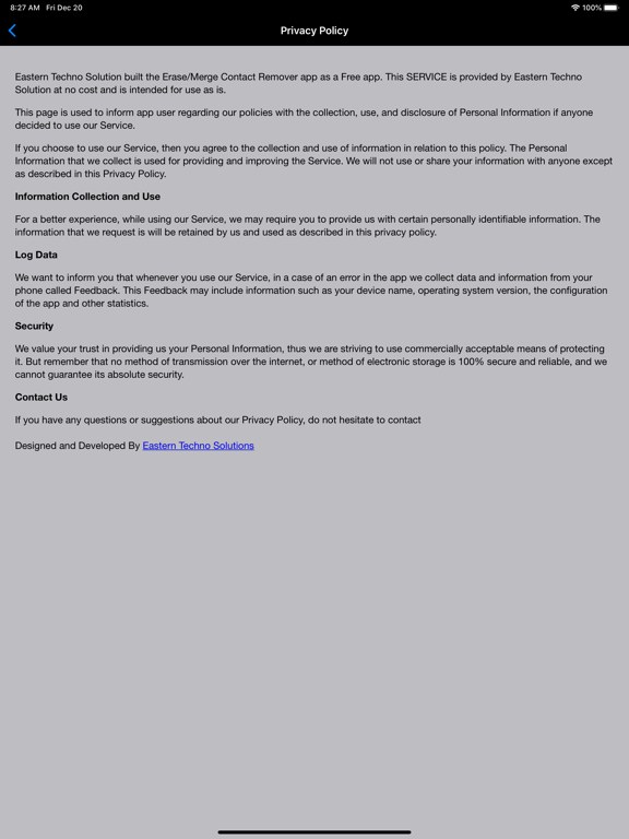 Erase/Merge Contact Remover iPad screenshot 5 - Utilities app