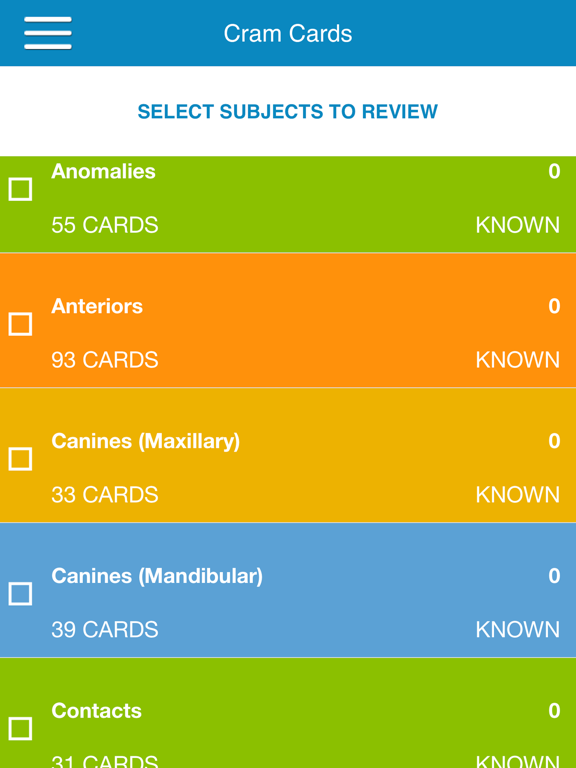 Dental Anatomy Cram Cards iPad screenshot