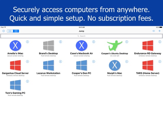Jump Desktop (RDP, VNC, Fluid) iPad app afbeelding 5