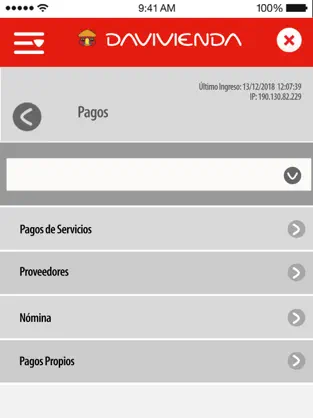 Screenshot 4 Empresas Davivienda Móvil iphone