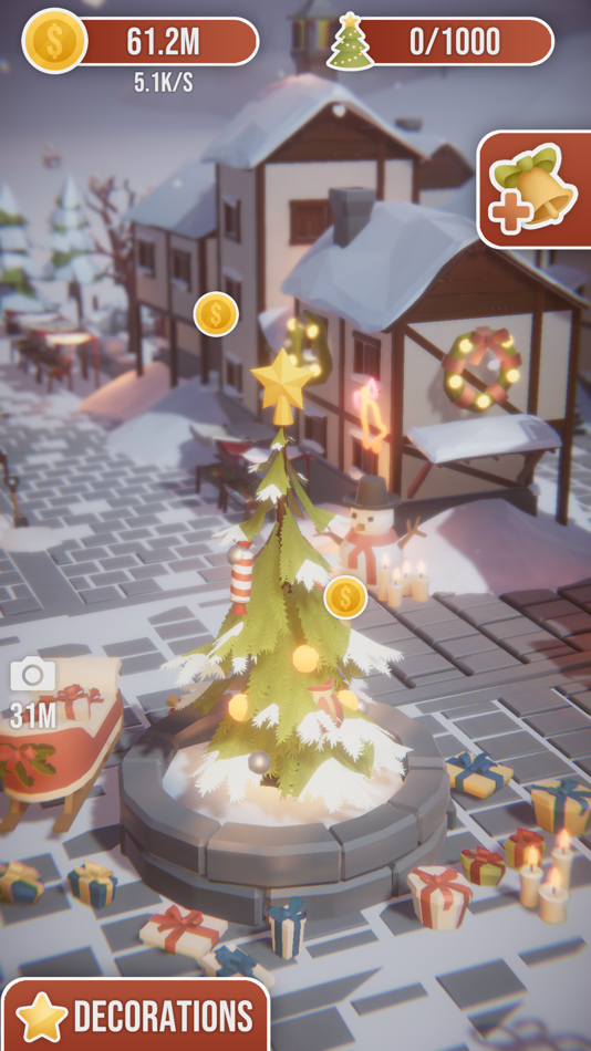 #1. Idle Christmas Tree (iOS) Podle: StarBlaze CO.,LTD