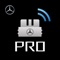Mercedes PRO Adapter AppThe Mercedes PRO Adapter App in conjunction with the OBD-II Adapter aids you in gathering vehicle and position data for use in the Vehicle Management Tool and the Mercedes PRO connect App