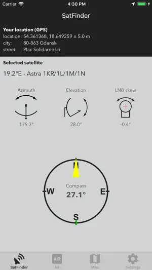 SatFinder (MGE) screenshot 1