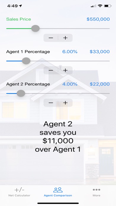 Sellers Net Calculator iPhone screenshot 4 - Finance app