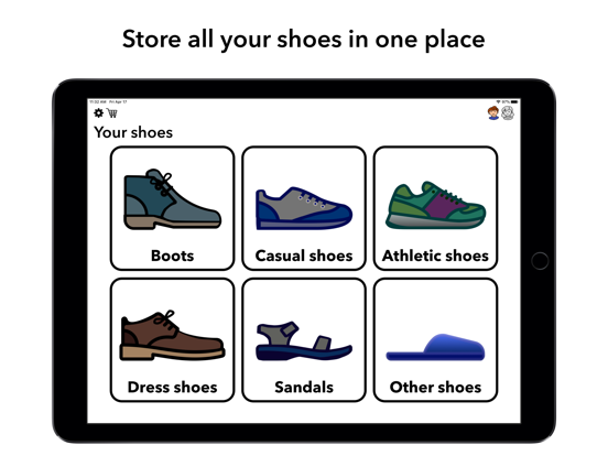 Shoes organizer iPad screenshot 1 - Lifestyle app