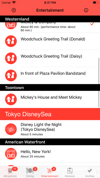 Screenshot #3 pour Theme Park Checklist: Tokyo