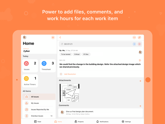 Zoho BugTracker iPad screenshot