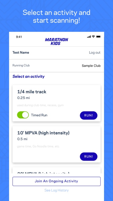 Marathon Kids Connect Screenshot