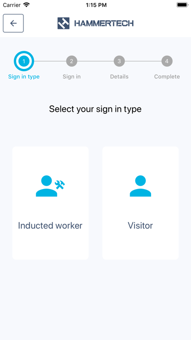 HammerTech Sign-in Book Screenshot