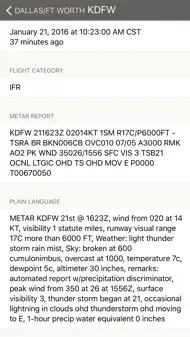 METARs Aviation Weather iphone bilder 3