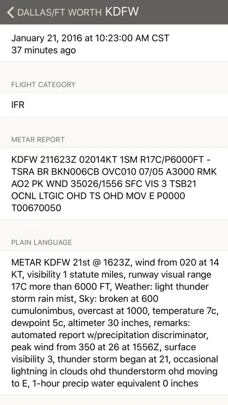 METARs Aviation Weather screenshot 3 of 5