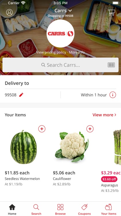 Carrs Rush Delivery