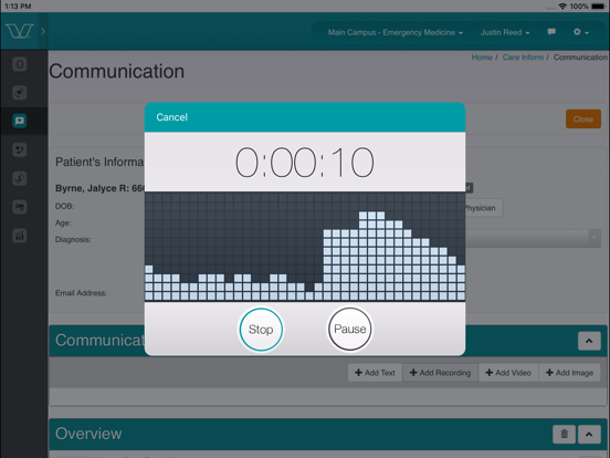 Vocera Care Experience iPad screenshot 4 - Medical app