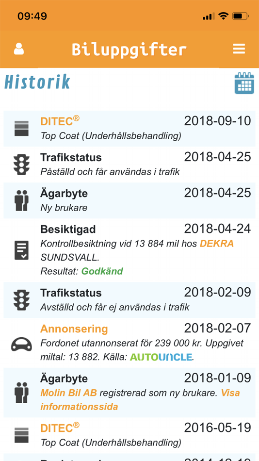 #7. Biluppgifter (iOS) 由: Biluppgifter Sverige AB