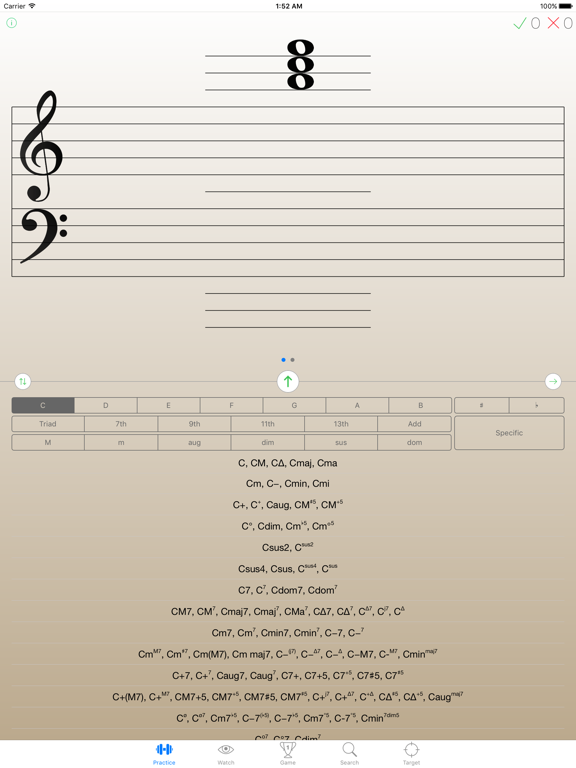 Chords Trainer iPad screenshot 1 - Music app