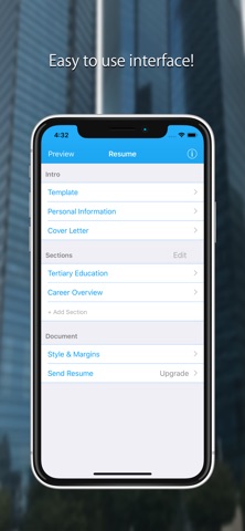 Currículum Vitae · Crear CV screenshot 3