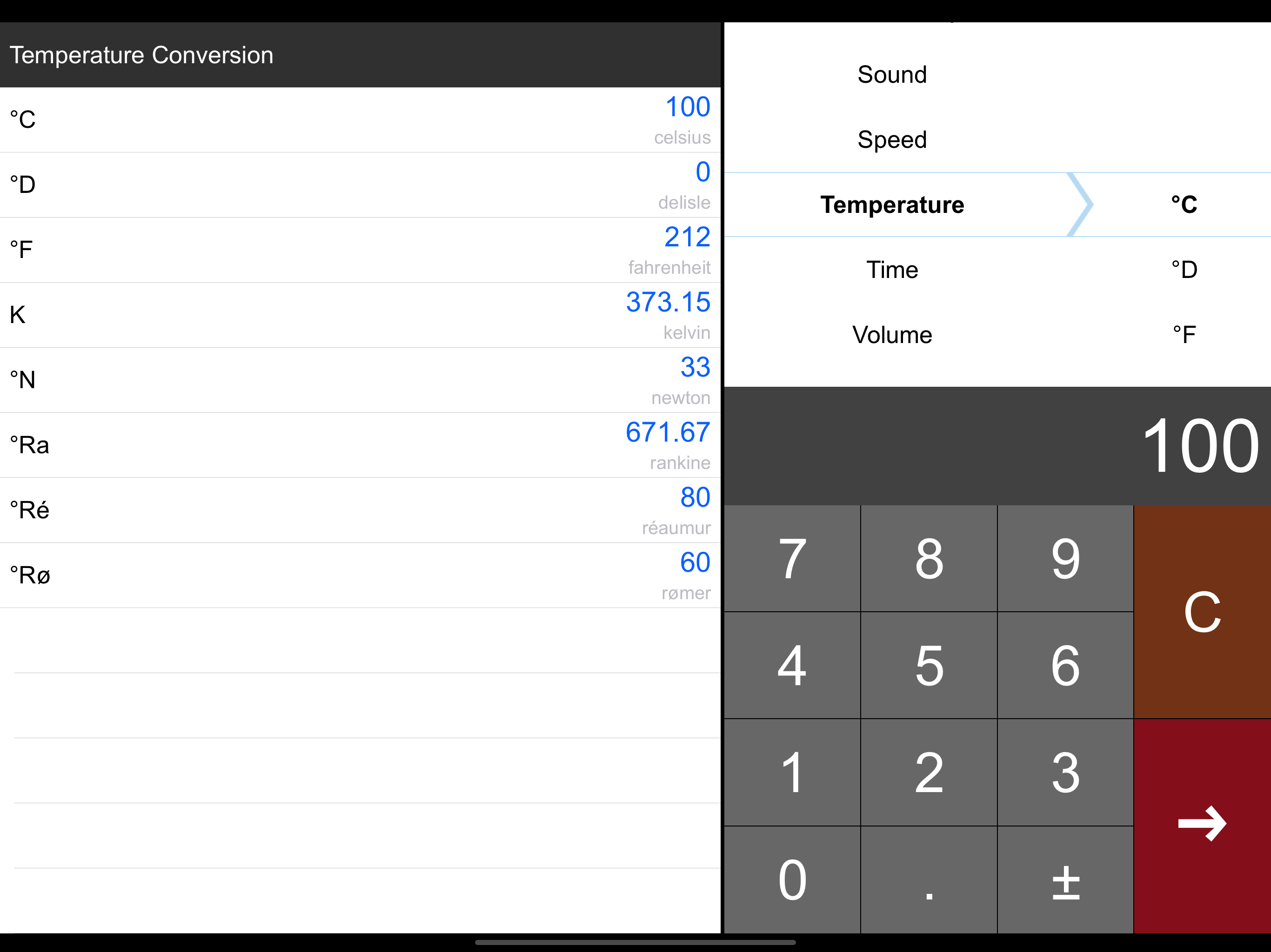 Unit Converter Pro HD.