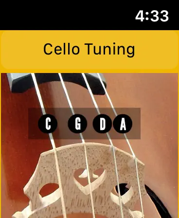 Screenshot #1 pour CelloTuningWatch