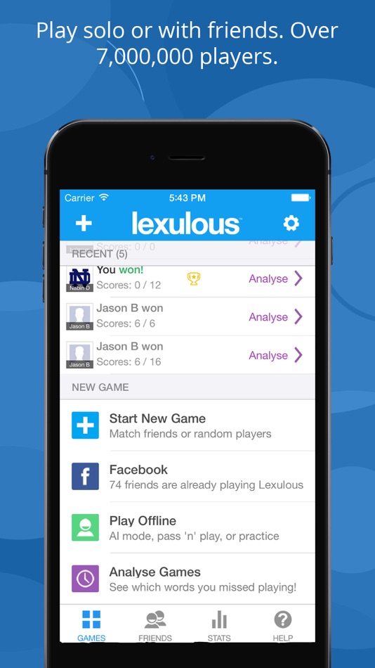 #2. Lexulous Word Game (iOS) By: RJS Tech Solutions LLP