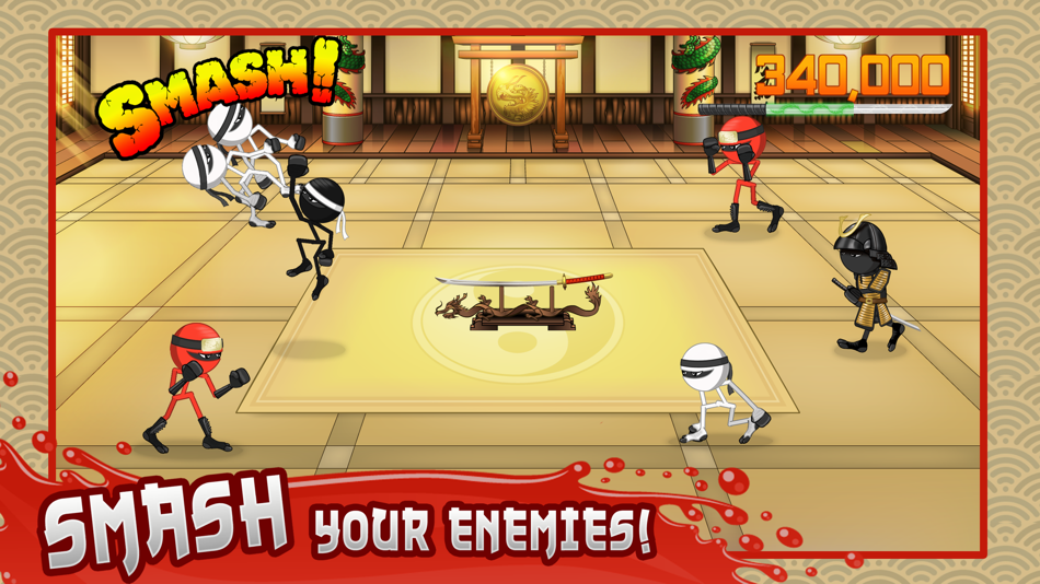 #1. Stickninja Smash (iOS) By: Dobsoft Studios