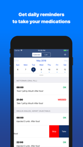 MedManage Daily Medication Log screenshot