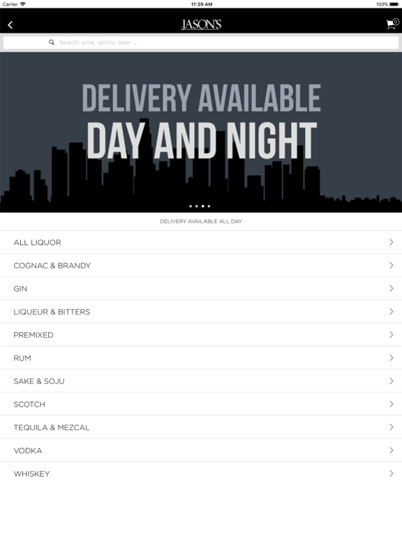 Jasons Wine & Spirits iPad screenshot 2 - Food & Drink app