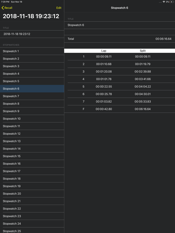 Synchronized Stopwatch iPad screenshot 4 - Utilities app