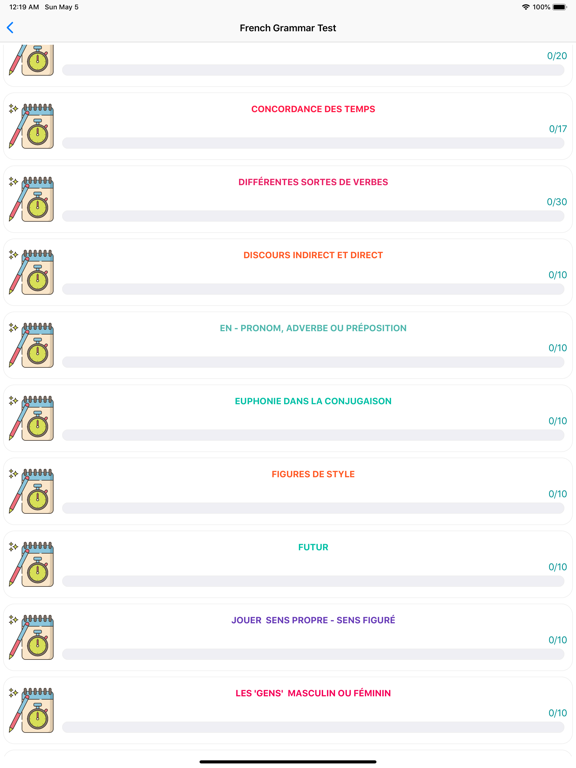 Screenshot #6 pour Test de grammaire française