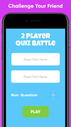 2 Player Quiz Multiplayer Game screenshot 1