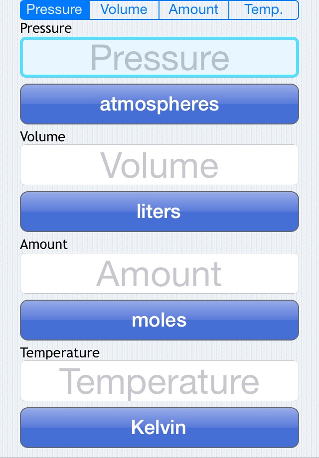 PVnRT - Ideal Gas Calculator screenshot 2