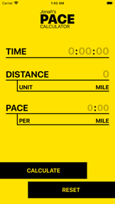 Jonah's Pace Calculator screenshot