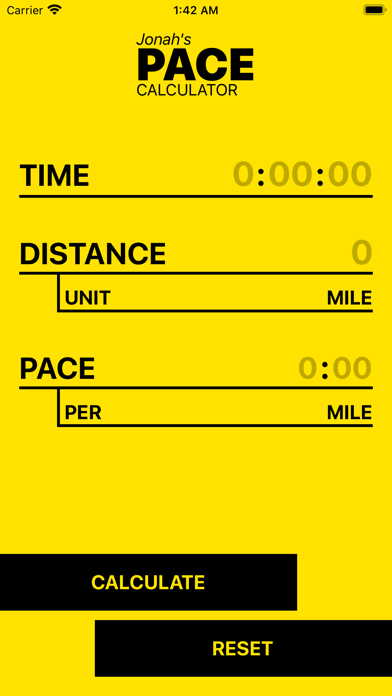 Jonah's Pace Calculator screenshot 2