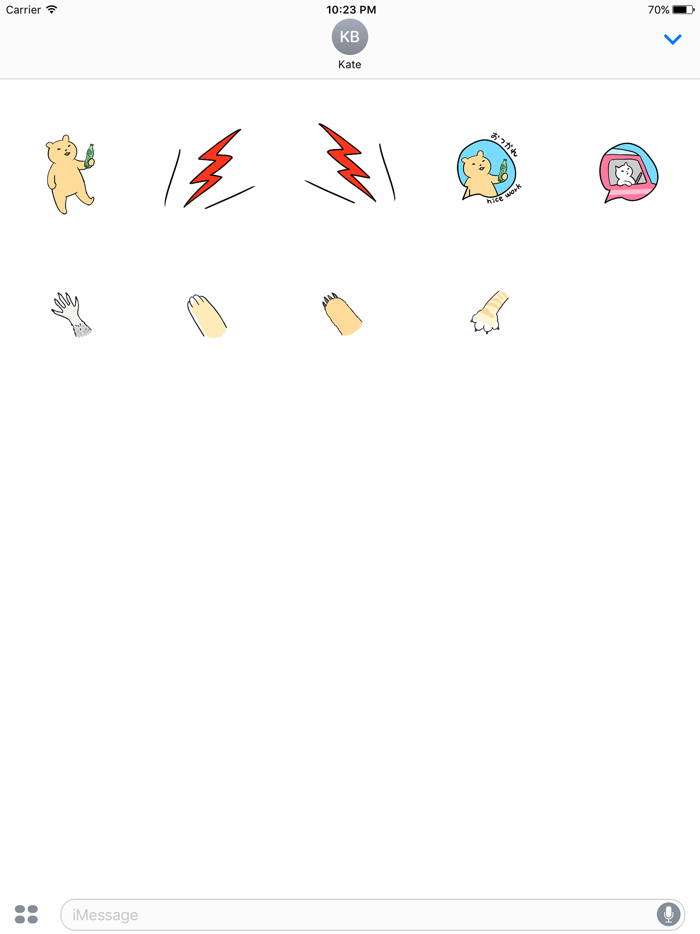 毎日くまステッカー3 ロックバージョン