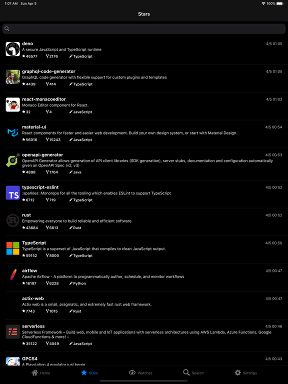 Screenshot #5 pour Repository Stream for GitHub